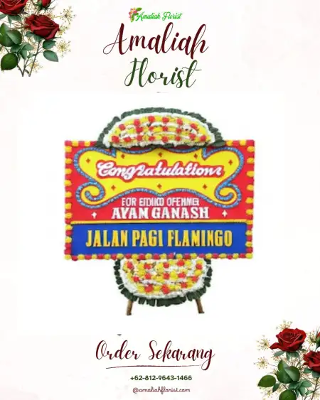 Sewa Papan Bunga Long Bagun